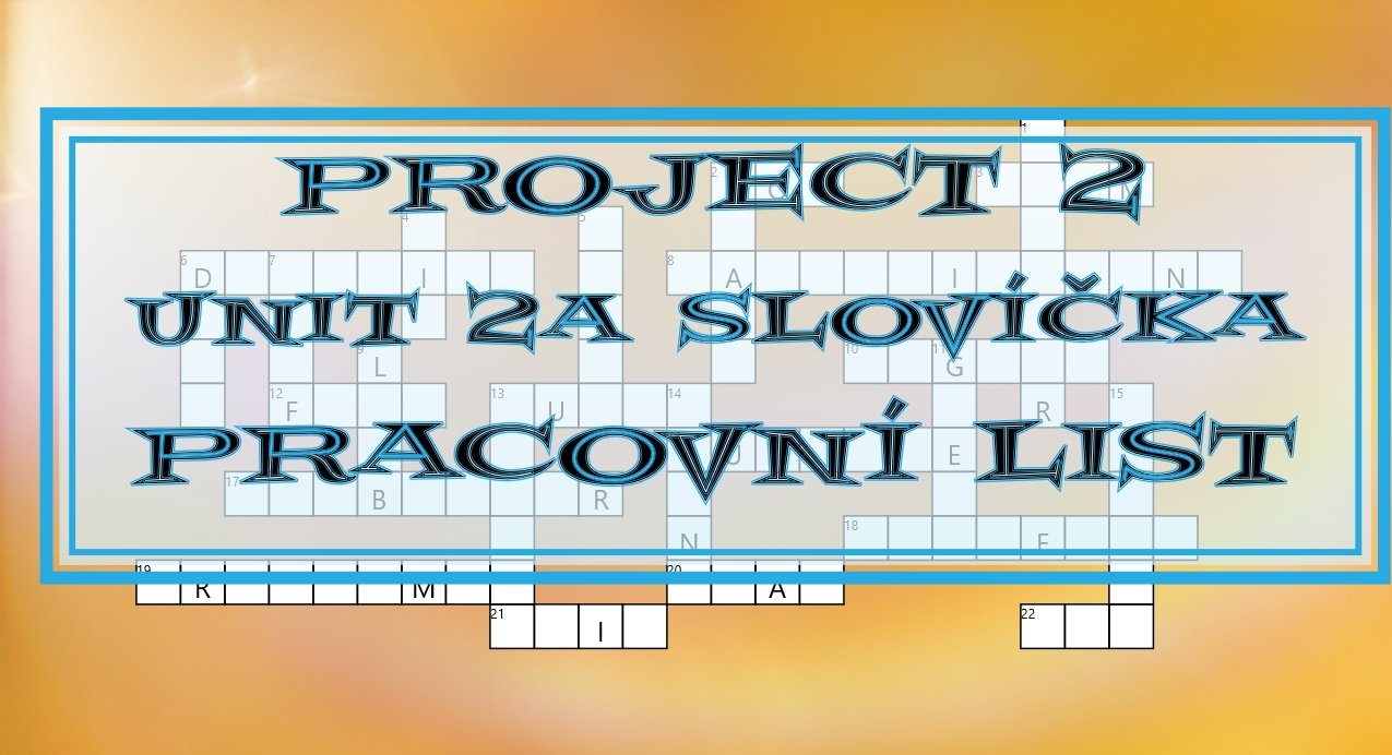 Project 2 Unit 2A slovíčka